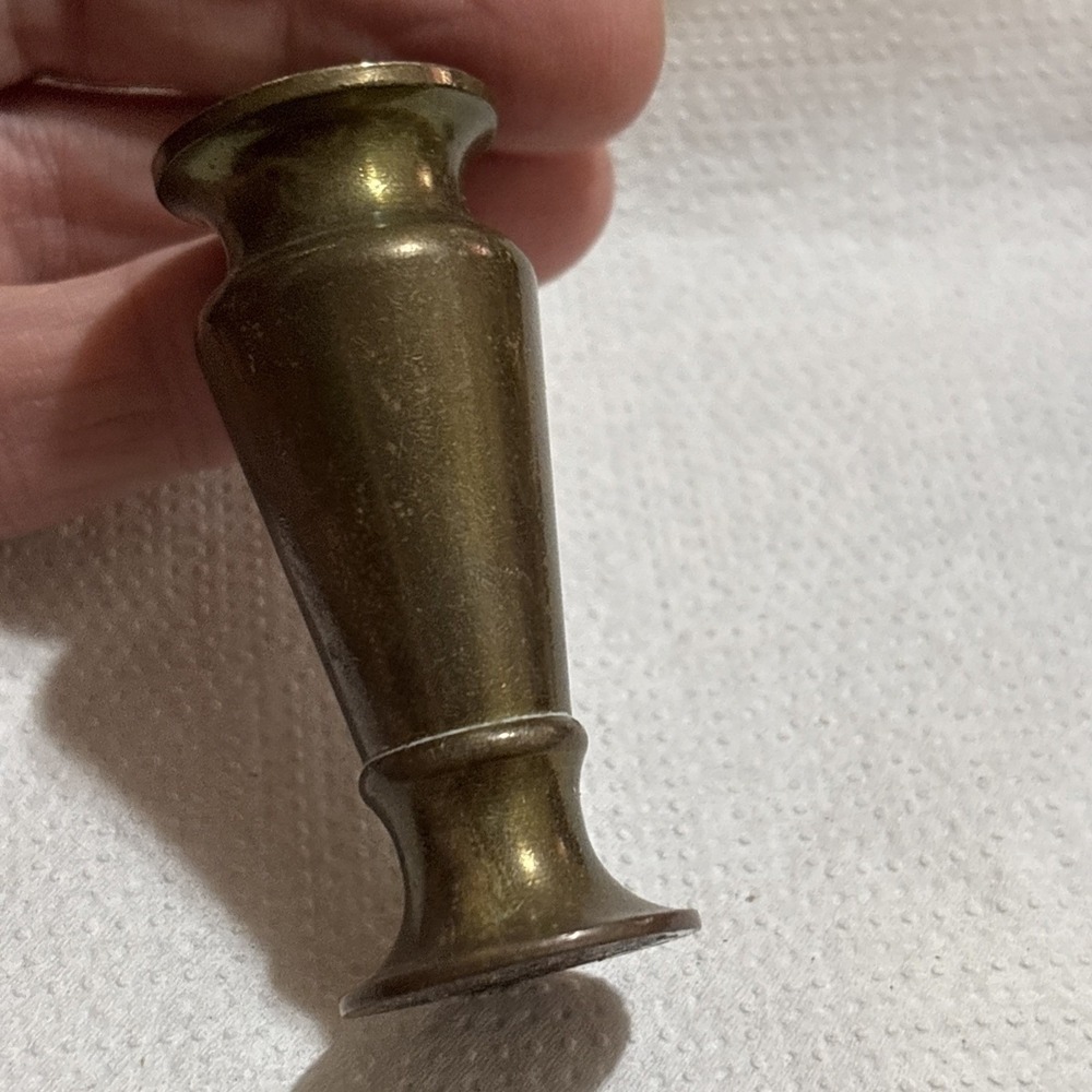 small vintage brass vase 2.25" decor Dollhouse Miniature - Picture 8 of 12
